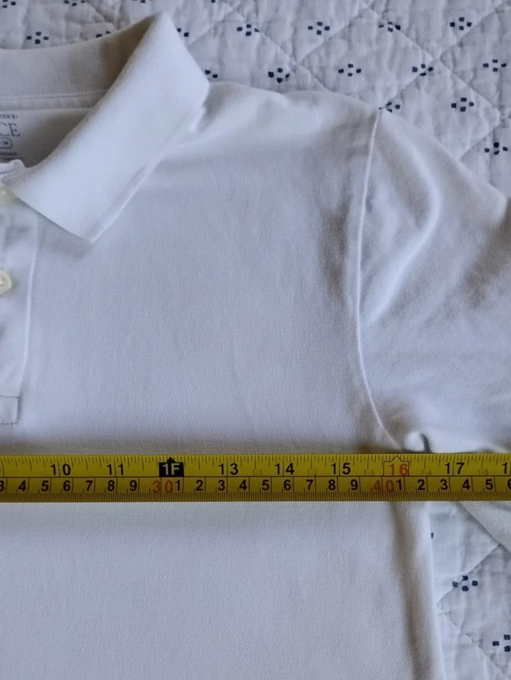 🌺💙 The Children's Place Size XL Long Sleeve Pique Polo White